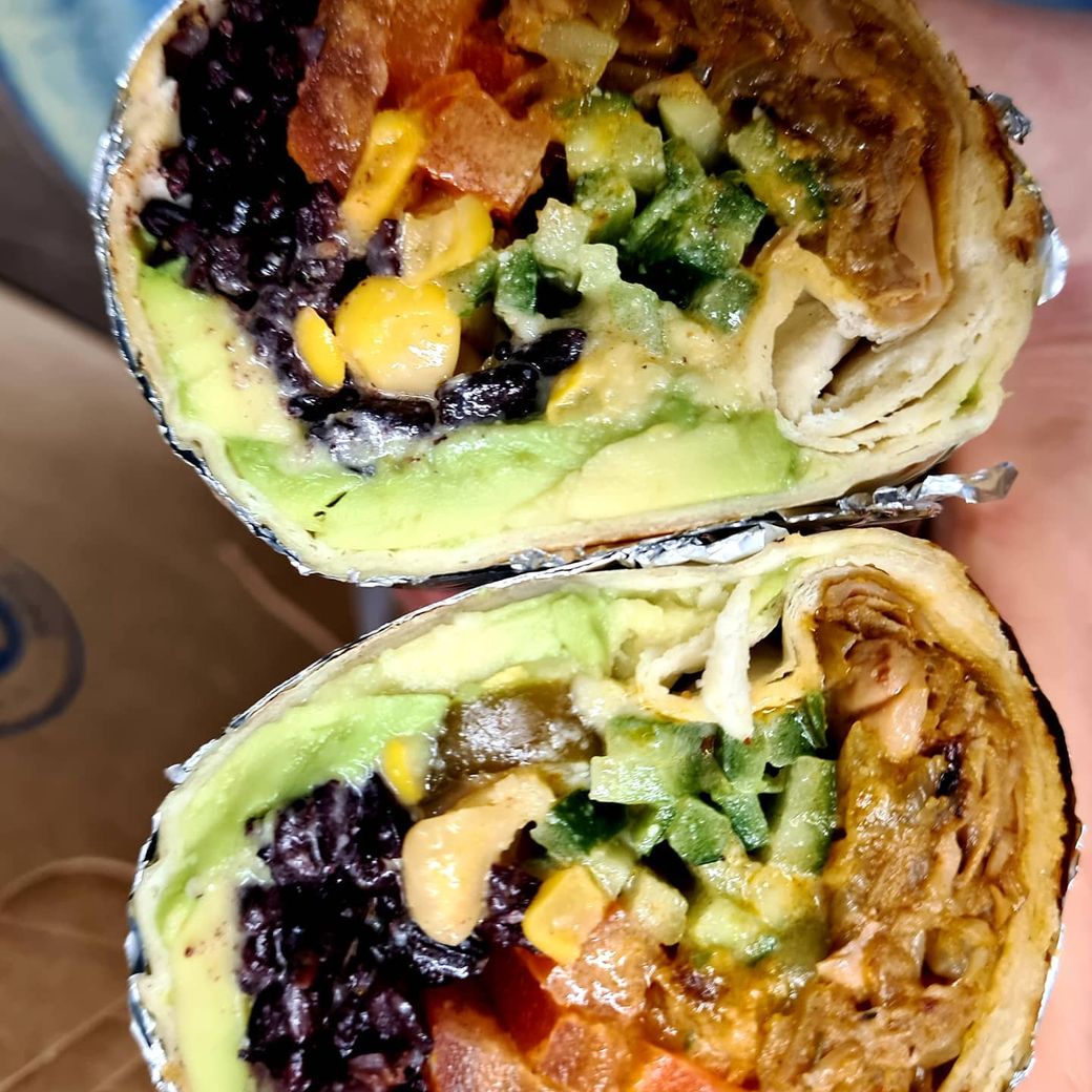 Close-up of a breakfast rap